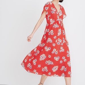 Madewell red daisy dress